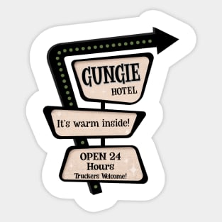 Gungie Hotel Retro Sign Sticker